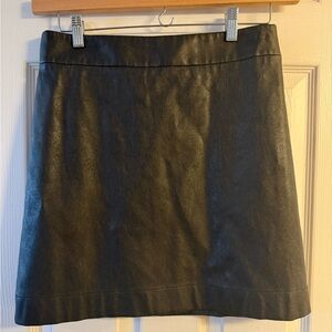 J. Crew Black Leather Mini Skirt